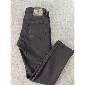 Levi's 511 Mens Slim Fit 33x30 Faded Black Denim Taper Leg Jeans 04511